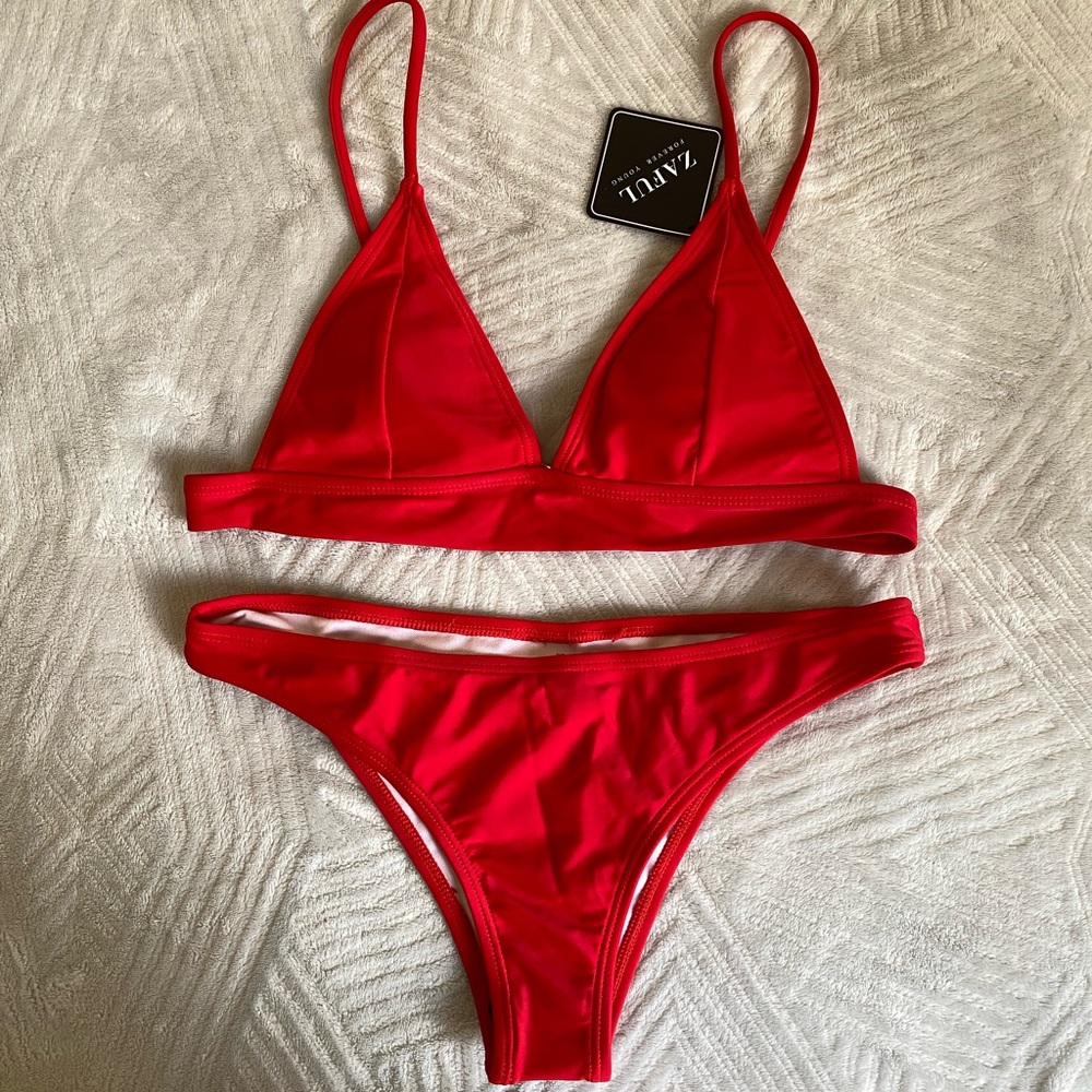 Red swimsuit